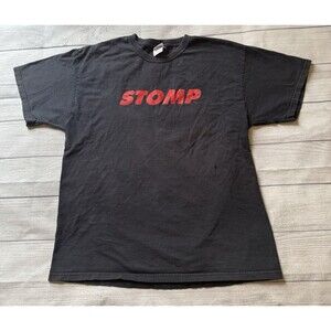 Stomp Broadway Musical Group Graphic T Shirt Repro? Distressed Size XL Defects